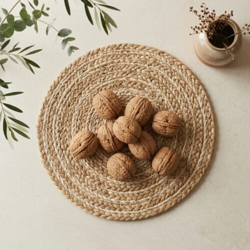 Top-down close-up of original walnuts with shell, available in 250g and 500g packs at Oasis Dry Fruits Bangalore stores.