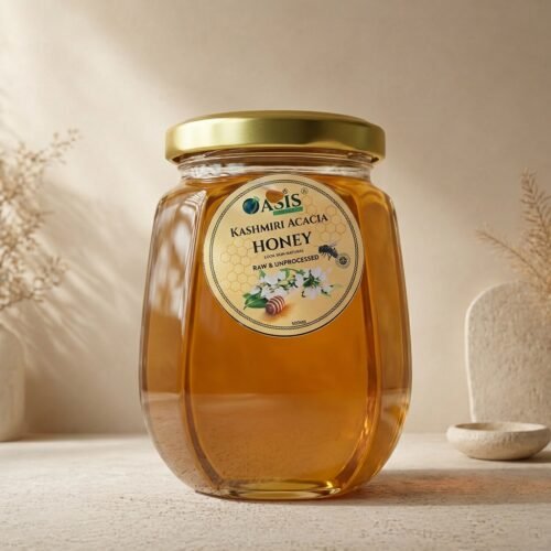 Clear and liquid Acacia Honey, prized for its mild sweetness and low crystallization rate.