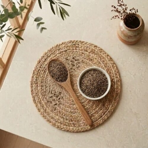 Top view flat lay of premium Black Cumin Seeds (Kashmiri Shahi Zeera) by Oasis Dry Fruits.