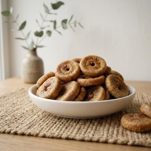 Premium dried figs large served in a white ceramic bowl by Oasis Dry Fruits.