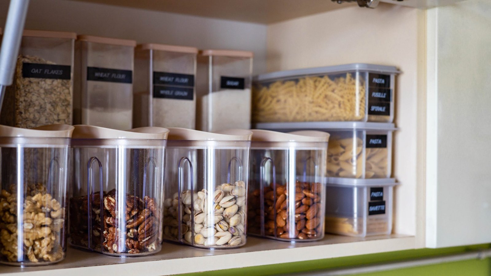 Properly stored dry fruits in airtight containers for freshness